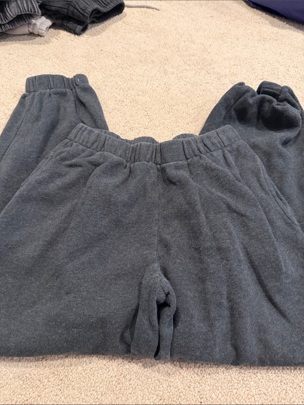 Brandy Melville dark charcoal grey jogger sweatpants Sz One Sz fits most